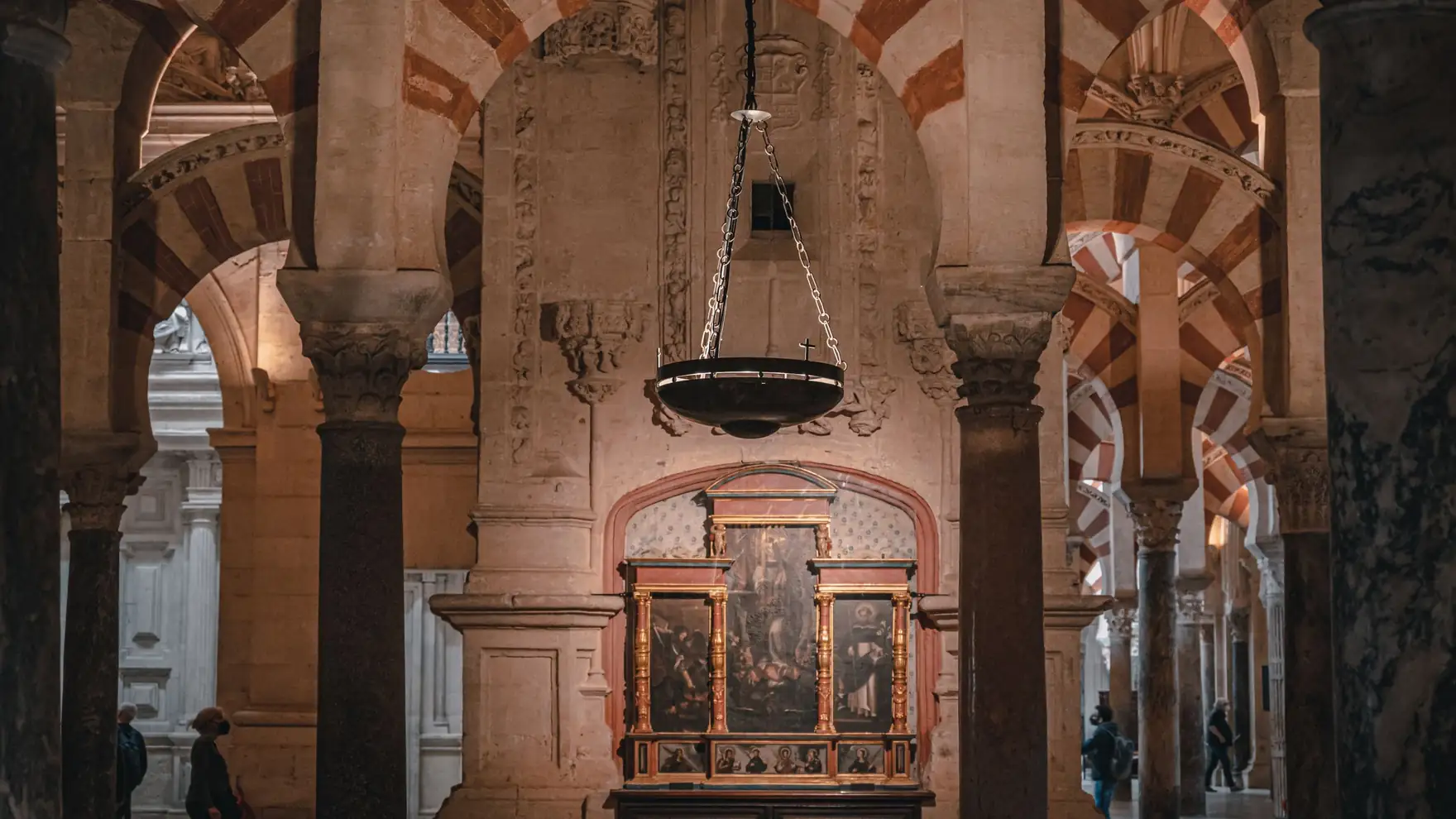 Striking arches and historical art inside the stunning Mosque-Cathedral of Córdoba