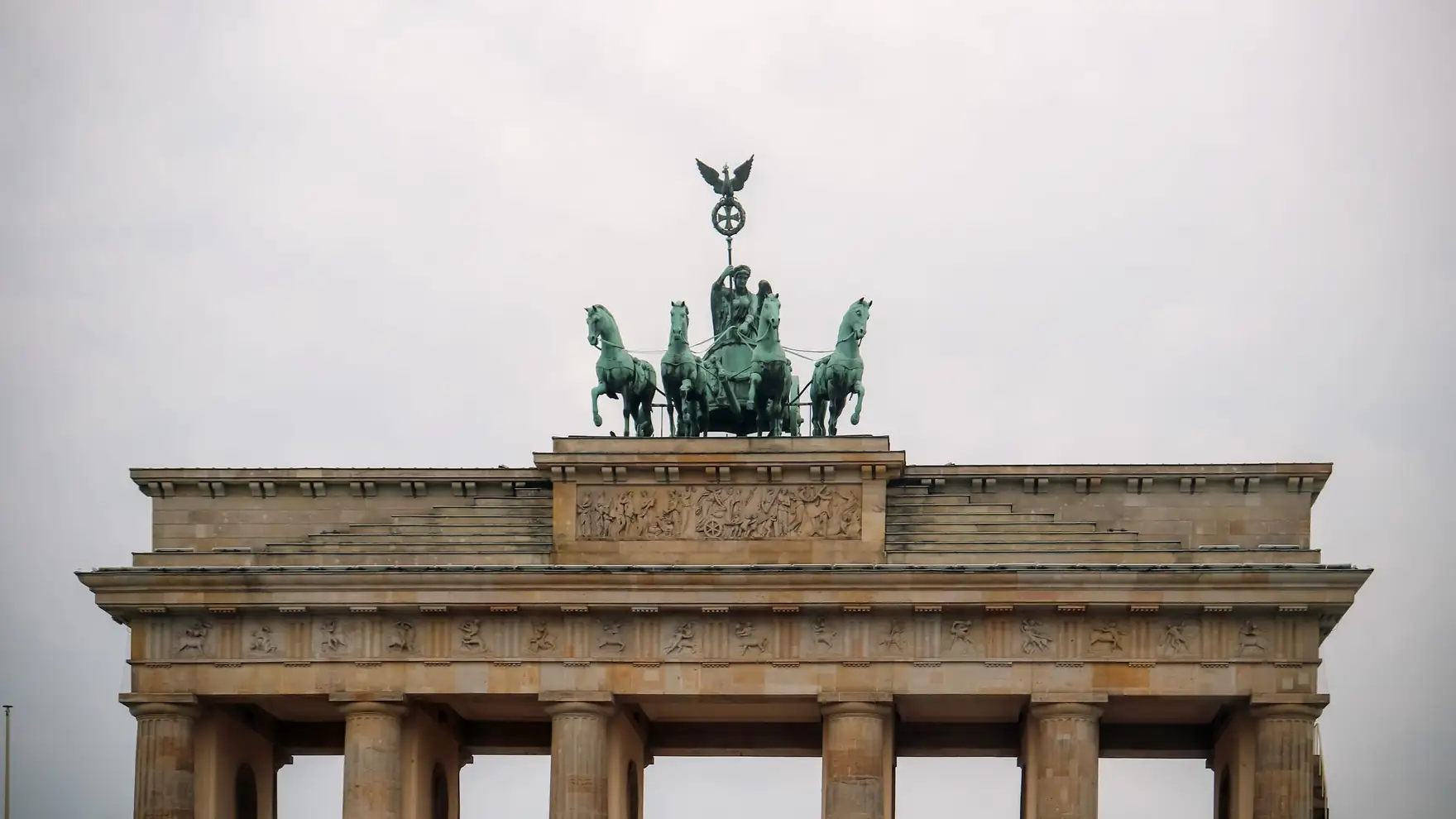 The historic Brandenburg Gate in Berlin, a symbol of Germany's unity and history