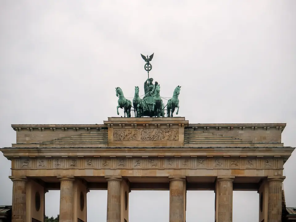 The historic Brandenburg Gate in Berlin, a symbol of Germany's unity and history